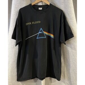 Vintage PINK FLOYD Dark Side‎ of the Moon T Shirt Double Sided Sz XL